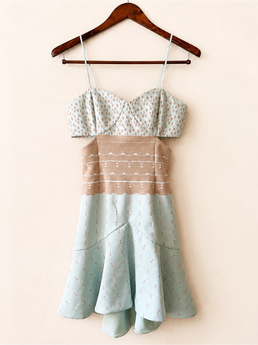 Jonathan Simkhai Mint Cutout Bustier Mini Dress Size 6 NWOT